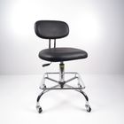 Schwarzes Stuhl-Arbeits-Büro-leitfähiger Stuhl PUs ledernes ergonomisches ESD mit Fuß-Rest fournisseur