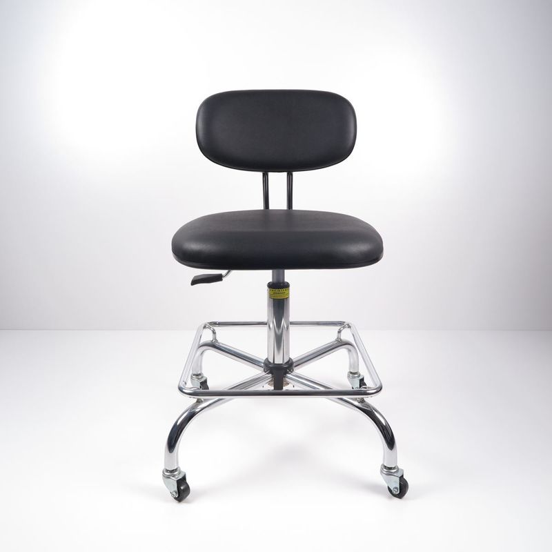 Schwarzes Stuhl-Arbeits-Büro-leitfähiger Stuhl PUs ledernes ergonomisches ESD mit Fuß-Rest fournisseur