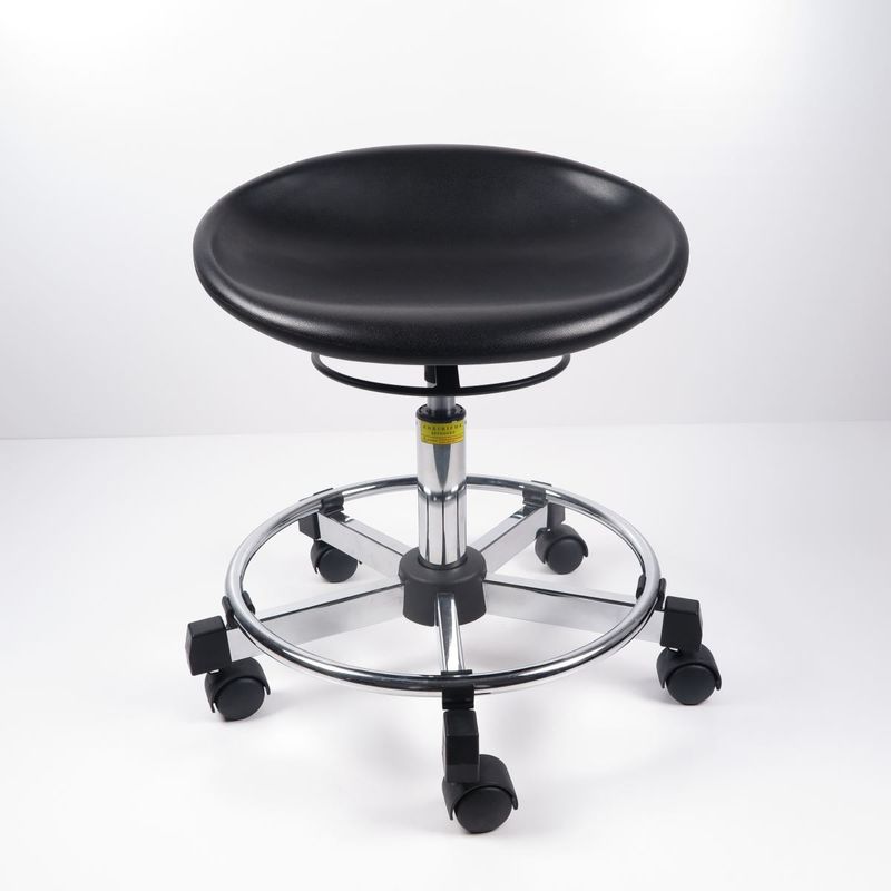 Schwarzer Polyurethan-ergonomische Laborschemel, dauerhafter drehbarer Büro-Stuhl fournisseur