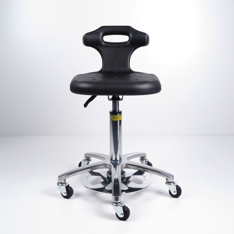 Kleine Rückenlehne ESD-Aufgaben-Stuhl PU, die durch den Fuß tretend, um Höhe zu justieren schäumt fournisseur