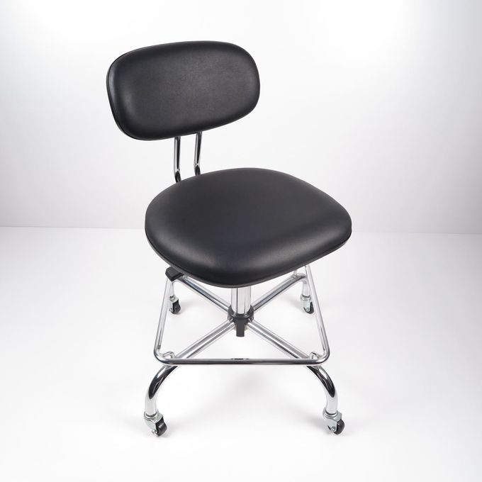 Schwarzes Stuhl-Arbeits-Büro-leitfähiger Stuhl PUs ledernes ergonomisches ESD mit Fuß-Rest