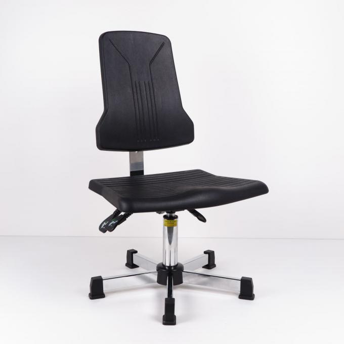 Bequeme ergonomische ESD Stühle BIFMA X5.1 im schwarzen Polyurethan