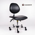 Schwarze oder blaue Farbe-PU lederner ergonomischer ESD sitzt großer Seat-dreiniveauanpassung vor fournisseur