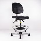 Schwarze Polyurethan-industrielle Industrieproduktions-Stühle mit Fuß-Ring für hohen Werktisch fournisseur